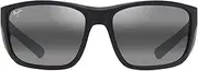 [Maui Jim] Unisex Amberjack Rectangular Sunglasses, Matte