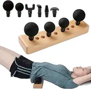 Psoas Muscle Release Tool, Hip Hook Psoas Release Tool, Flexor Muscle Tool, Trigger Point Massager Tool, Deep Tissue Massage Tool, Wood Therapy Massage Tool Adjustable with 20 Massage Heads