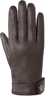[Generic] Men's Leather Gloves Men's Winter Warm Padded Thickened Touch Screen Business Driving Riding Handsome Imitation Deerskin Gloves Cycling Gloves