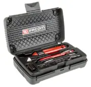 Facom DEBURRING TOOL KIT 13Pcs Reversible Triangular Scraper, Handle, Blades