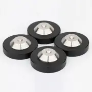 4PCS 39x13mm Stainless Graphite Speaker Isolation Spike Feet Mat Floor Base Pad