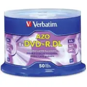 Verbatim DVD+R DL 8.5GB 8X with Branded Surface - 50pk Spindle