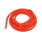 Spiral Tube Wrap Management Pipe Flexible Cord PE Polyethylene 3M/ 10x12mm/ Red