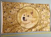 DOGECOIN FLAG *FREE SHIP USA SELLER! Crypto Dogecoin Mess Flag Poster Sign 3x5'