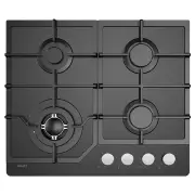 Inalto 60cm Gas on Glass Cooktop with Wok Burner ICGG604W