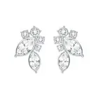 MYJS Agnes Stud Earrings With Swarovski Crystals Rhodium Plated