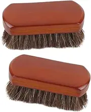NIYANGLE 2pcs Shoe Polishing Brush Portable Wooden Boot Cleaning Brush for Sneakers Leather Shoes Multi Functional Scrubber with Comfortable Grip for Easy Use and Small Corner Access
