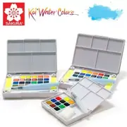 Sakura KOI Japanese Artists Watercolour Paints Set 12 24 30 36 48 60 72 Pans Box