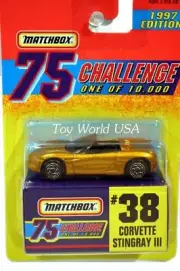 1997 Matchbox 75 Challenge #38 Corvette Stingray III