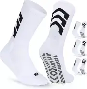 Grip Socks Football, 3 Pairs anti Slip Socks for Men Women Non Slip Sports Socks