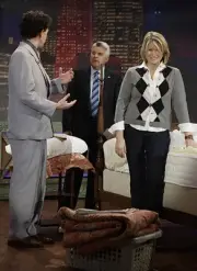 Actor Sacha Baron Cohen as Borat host Jay Leno and television pers- Old Photo