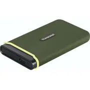 Transcend 2 TB Portable Solid State Drive - External - Military Green - USB 3.2 (Gen 2) Type C