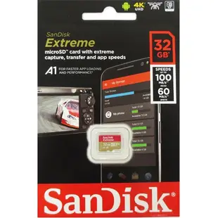 SanDisk 32G 32GB 64G 128G microSD SDXC Extreme U3 A2 手機記憶卡