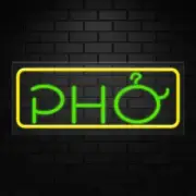 Pho Sign for Business Displays | LED Flex Neon | 32"W x 13"H x 1"D