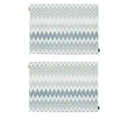 [Missoni Home] Missoni Home Zig-zag Placemats (set Of Two) ONE SIZE BLUE/NEUTRALS