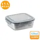 鍋寶CookPower 可微波316不鏽鋼保鮮盒/正方形便當盒(820ml)(BVS-60802GR)(灰色上蓋)