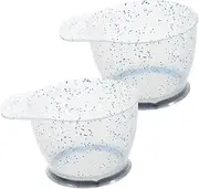 ARTSEWPLY 2pcs Reusable Plastic Hair Dye Mixing Bowls Durable Salon Tools for Hair Coloring Conditioning Treatments and Perming Versatile Design for Home Professional Use