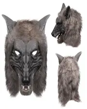 Brown Wolf Halloween Werewolf Mask