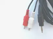 10 Ft 3.5 mm aux. to 2 phono RCA M/M w/ 3.5 breakout box 10Ft 3.5 Aux. to 2 RCA