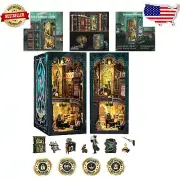 Magical DIY Book Nook Kit - Craft a Whispering Wood Mini House for Bookshelves