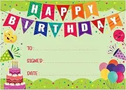 WhatSign 30PCS Happy Birthday Certificates for Students Birthday Award Certificates Gifts for Kids Classroom Birthday Certificates Student Birthday Gifts from Teacher Back to School Teacher Supplies