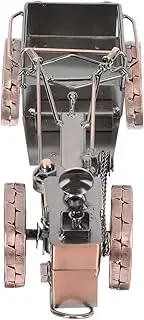 Retro Style Mini Tractor Model Iron Tractor Ornament for Living Room Garden Balcony Decor