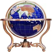 Vintage 17.7" Tall World Globe with Zinc Alloy Stand - Educational Decorative Globe for Home and Office Décor