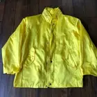 Outer Town Active Stuff Womens Yellow Rain Jacket Size S Hood in Collar New