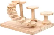 Wooden Hamster Ladder Guinea Pig Platform for Climbing Cage Decor Compact Lightweight Design for Exercise Coordination Development for Small Animals