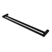 AQUA VERA Pearl Stainless Steel Double Towel Rail (900mm) - Matte Black