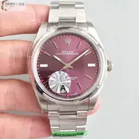 在飛比找蝦皮購物優惠-高端 ROLEX勞力士蠔式恒動系列114300紅葡萄色腕表機