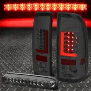FOR 08-16 FORD SUPER DUTY RED 3D LED L-BAR TAIL LIGHT+THIRD BRAKE LAMP (TINTED)