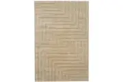 Contemporary Handmade Wool Rug - Ascent 6240 - Latte