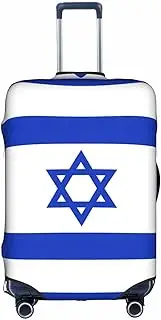 [Pvinnk] Israeli flag Print Protective Luggage Cover Elastic Washable Suitcase Protector Travel Gear Protector, White, Medium