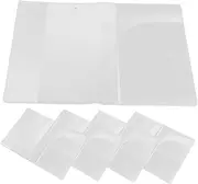[POPETPOP] 5pcs Passport Holder with Multiple Card Slots Transparent Travel Document Organizer for Ids Credit Cards and Driver Durable Design for Students and Travelers