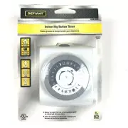 Defiant Indoor Big Button Timer Programmable Outlet 458205 Incan LED CFL New