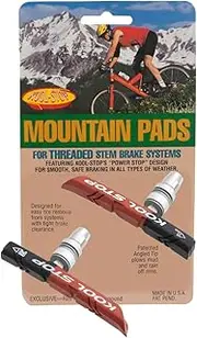 Kool Stop Dual Compound Mountain Pads for Linear Pull Brakes Threaded, Black/Salmon
