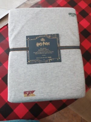 POTTERY BARN HARRY POTTER HOUSE FLAG TWIN/XL SHEET SET NIP