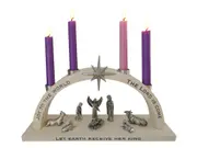 Advent Mini Nativity Candle Holder Set 23cm