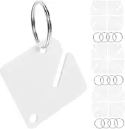 Gadpiparty 60Sets Key Tags with Key Rings Blank Key Label Tags for Identifying Keys for Rental Business Personal Use for Gym Lockers Safes More
