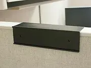 Quality Aluminum, Changeable Cubicle Nameplate Holder, Black Base, and Matte Black Name Plate Holder, Guaranteed Not to Crack (2" Cubicle Wall Depth)