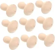 HAWILLOSCH 10pcs DIY Mushroom Models Wooden Graffiti Mushroom Safe for Boys and Girls