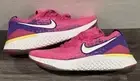 Nike Epic React Flyknit 2 CK0821-600 Women's Shoes Size 7.5 Laser Fuchsia White