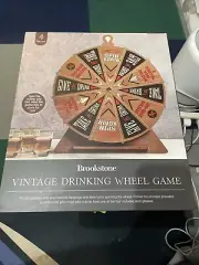 brookstone vintage drinking wheel game