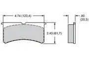 Wilwood Smart Pad Brake Pad Set with BP-10 Compound Suit SL4/SL4R & SL6R Series Calipers WB150-8854K