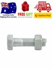 Zenith M10 x 40mm Galvanised Hex Head Bolt And Nut - BOX OF 50