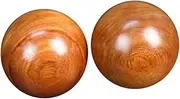 2Pcs Wooden Massage Balls Round Hand Exercise Balls for Muscle Stretching and Dexterity Improvement at Home Gym for Injury and Relaxation