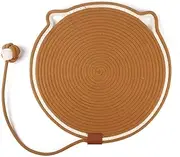 Natural Cotton Rope Cat Scratcher Mat, Durable Scratching Pad for Furniture Protection on Wall, Couch, Floor, Carpet, Sofa