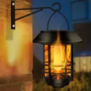 Solar Lantern Hanging Wireless Waterproof Flickering Flames Lantern Lights New