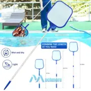 Swimming Pool Cleaning Fine Mesh Net Leaf Skimmer Pond Rake with Telescopic Pole